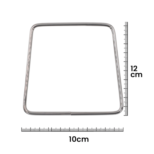 Alça para Bolsa Metal 12 cm  Prata CH-3887